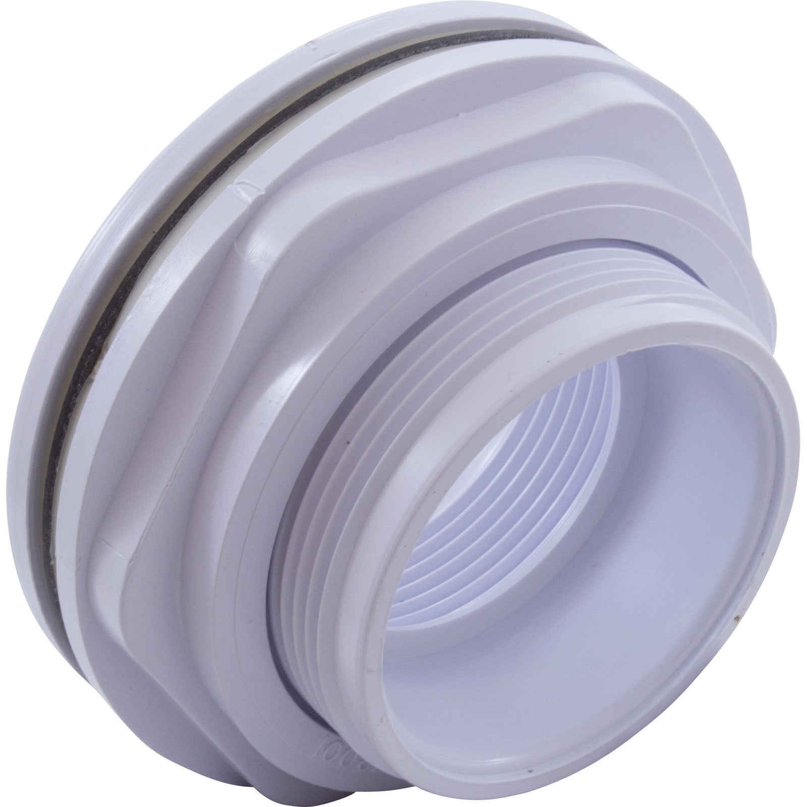 Wall Fitting, Vinyl Liner, Std Body, 1-1/2"mpt x 1-1/2"s, White 542414