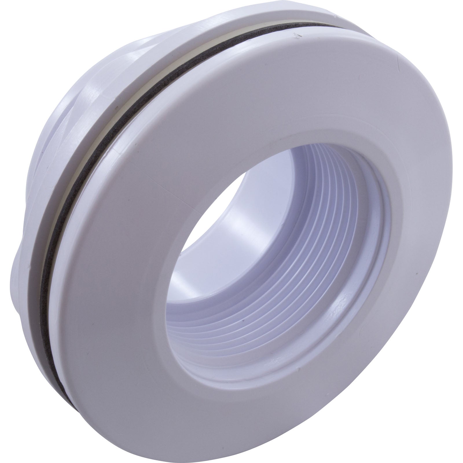 Wall Fitting, Vinyl Liner, Std Body, 1-1/2"mpt x 1-1/2"s, White 542414