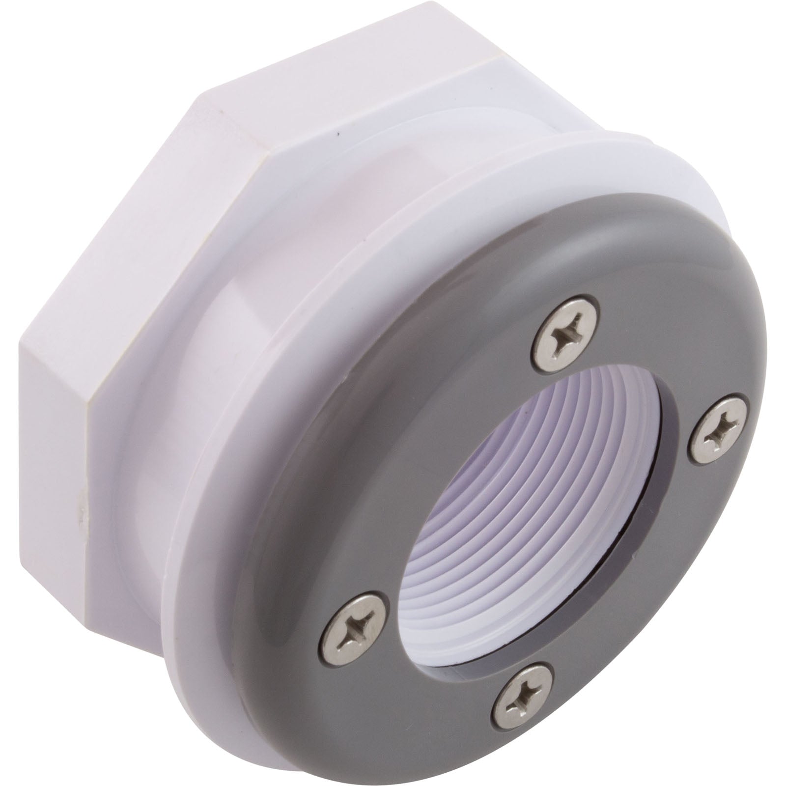 Wall Fitting, Vinyl Std Body, 1-1/2"mpt x 1-1/2"fpt, Gray 86205103