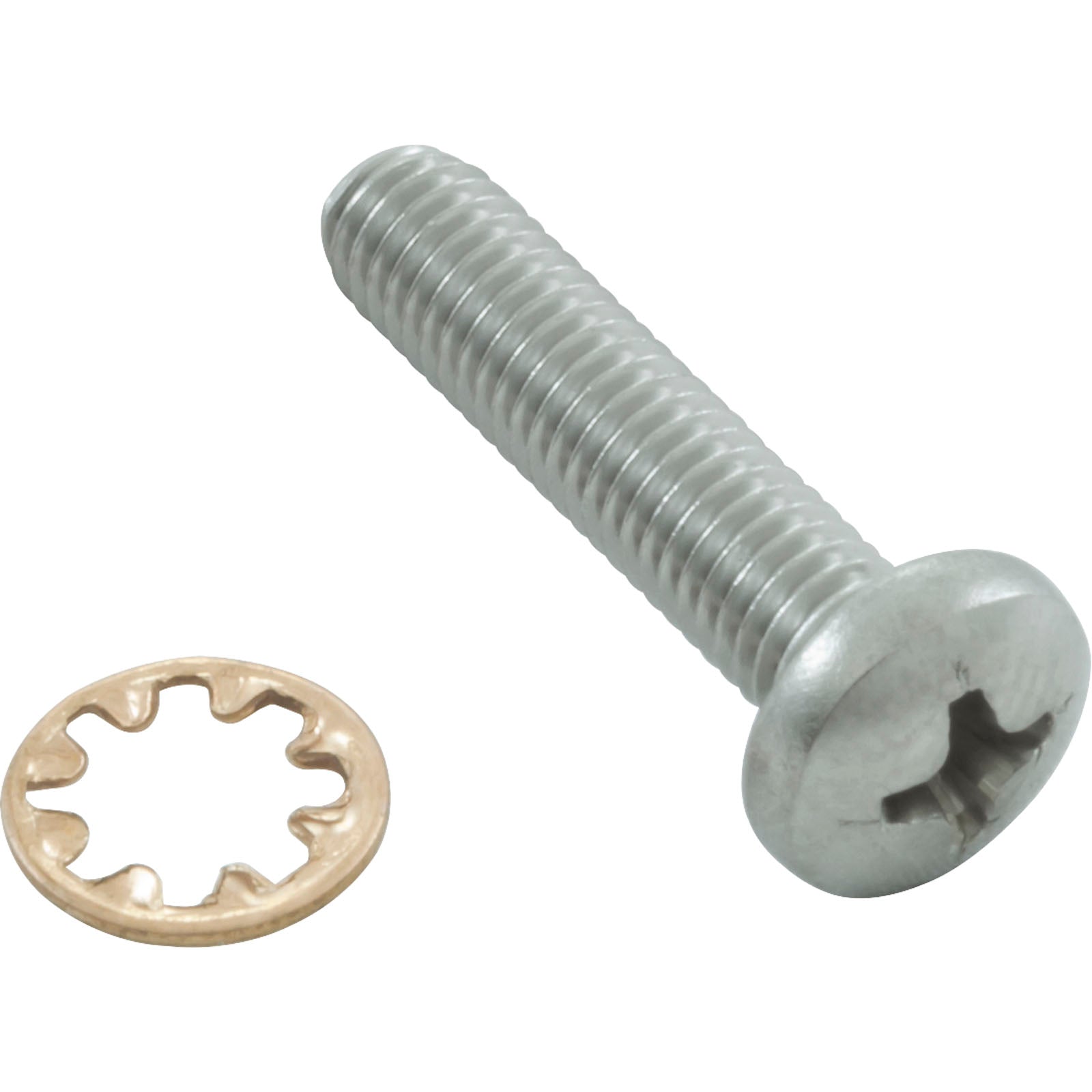 Zodiac Polaris 48-045 Front Axle 10-32 x 7/8" Stainless Steel Pan Screw with Star Washer