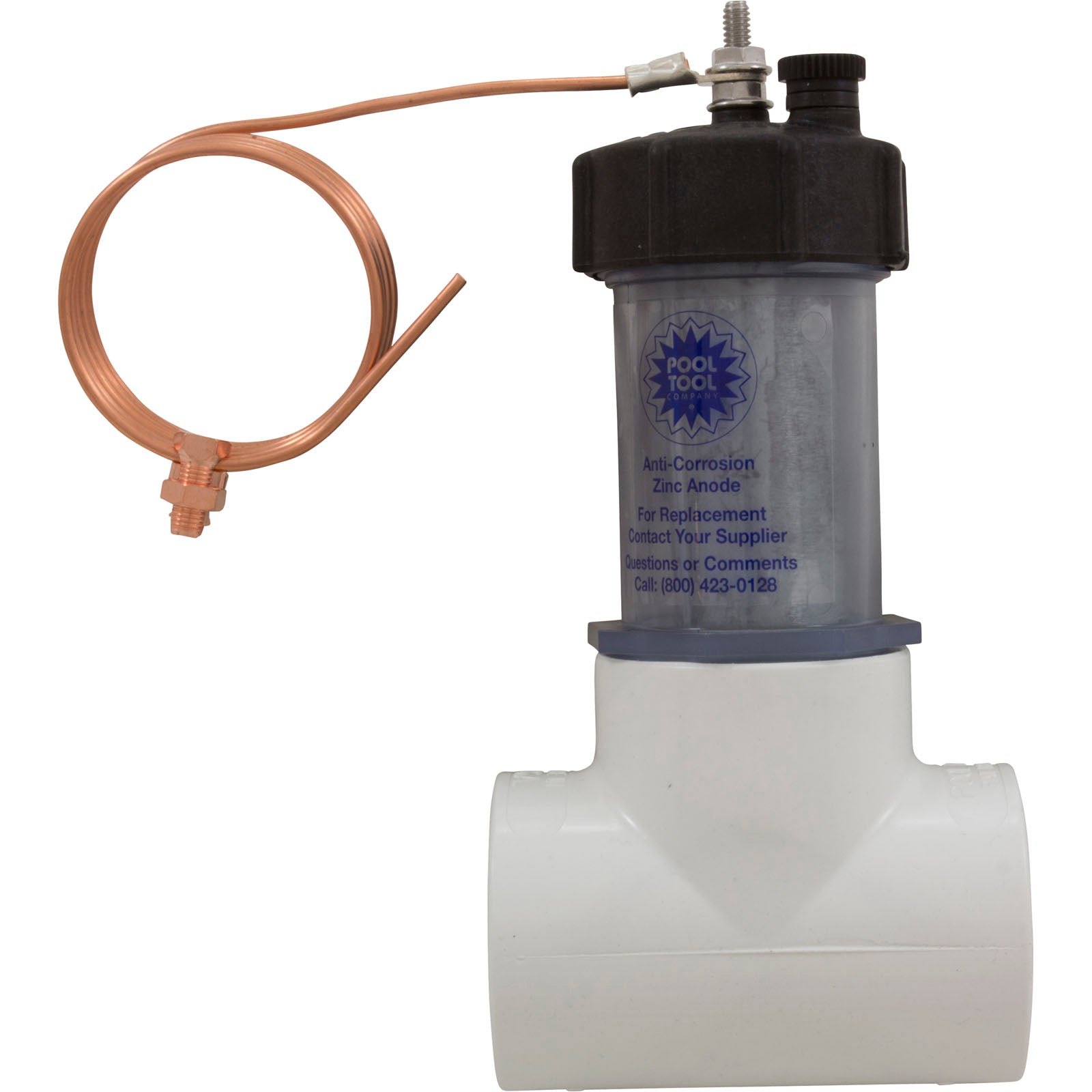 Zinc Anode, Pool Tool, 2" Slip x Slip, Inline/ 104D