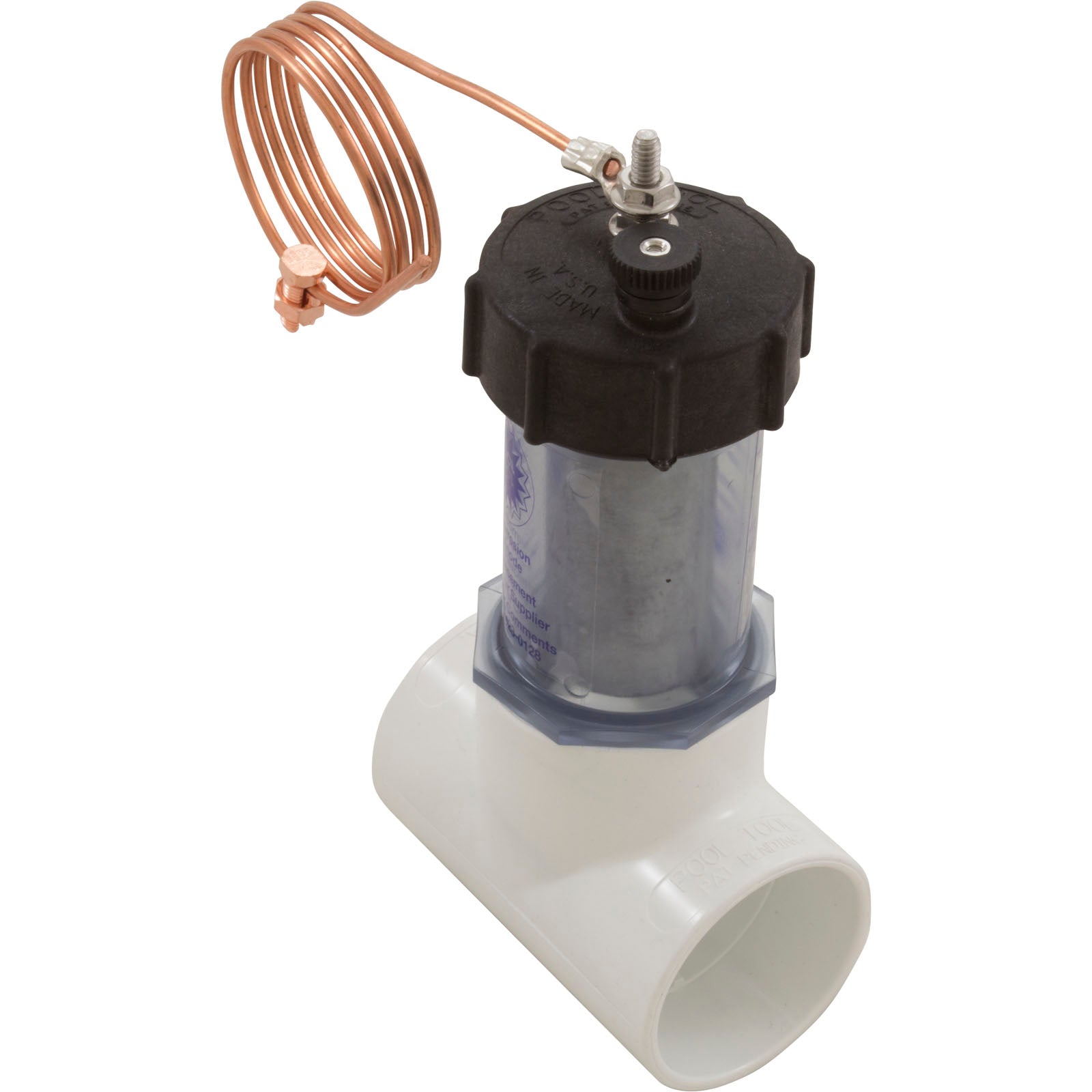Zinc Anode, Pool Tool, 2" Slip x Slip, Inline/ 104D