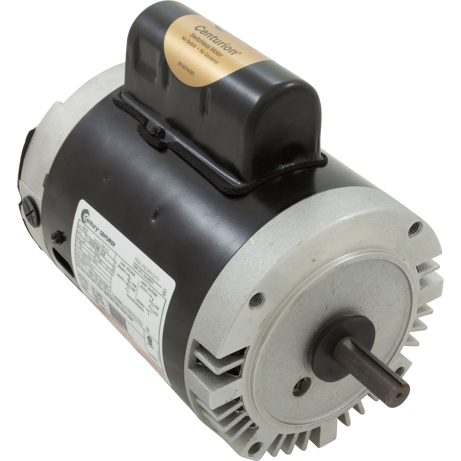 Motor, Century, 0.75hp, 115v/230v, 1-Spd, 56Cfr, C-Face Key- B121