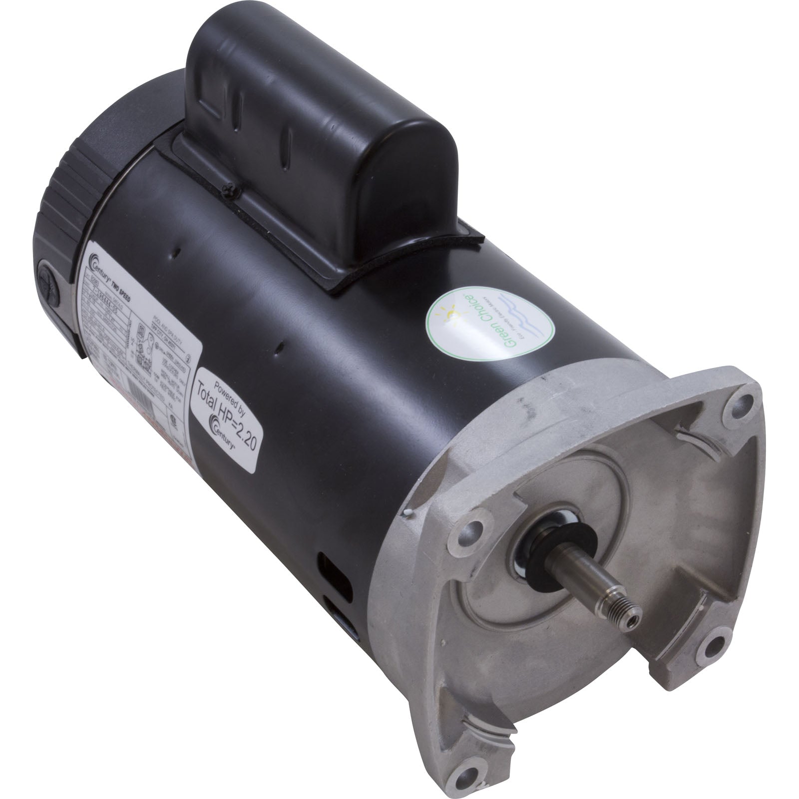 Century Pool Motor 1.5 HP 2 Speed Square Flange Threaded Shaft | B2983