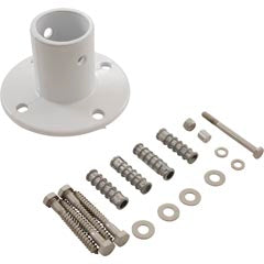 1.9" Slide Flange, White Aluminum Permacast, PF3119