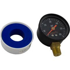 Pressure Gauge, Zodiac Jandy, 1/4"mpt, 0-60psi, Bottom Mount R0556900