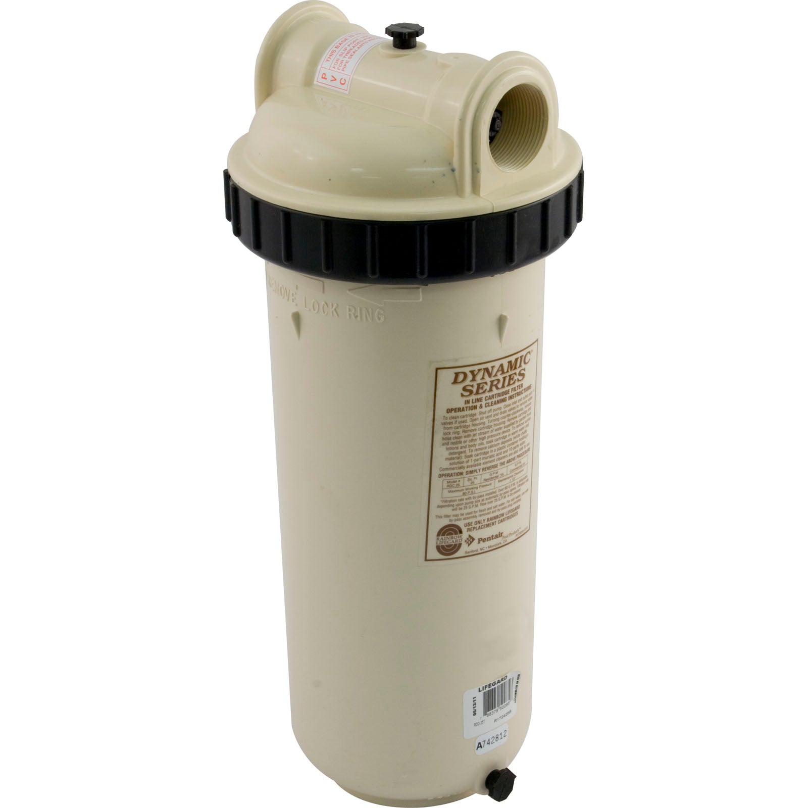 Cartridge Filter, Pentair Rainbow RDC-50, Inline, 1-1/2"s- R172426K