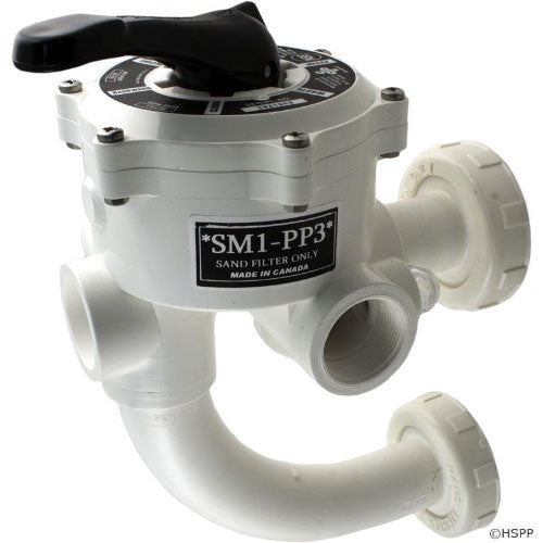 Multiport Valve, Praher SM1-PP3, 1-1/2", w/PacFab Plumbing SM1-PP3