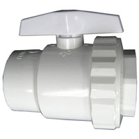 Hayward SP-722S 2 Way Ball Valve 1 1/2 SKT Material: PVC SP0722S