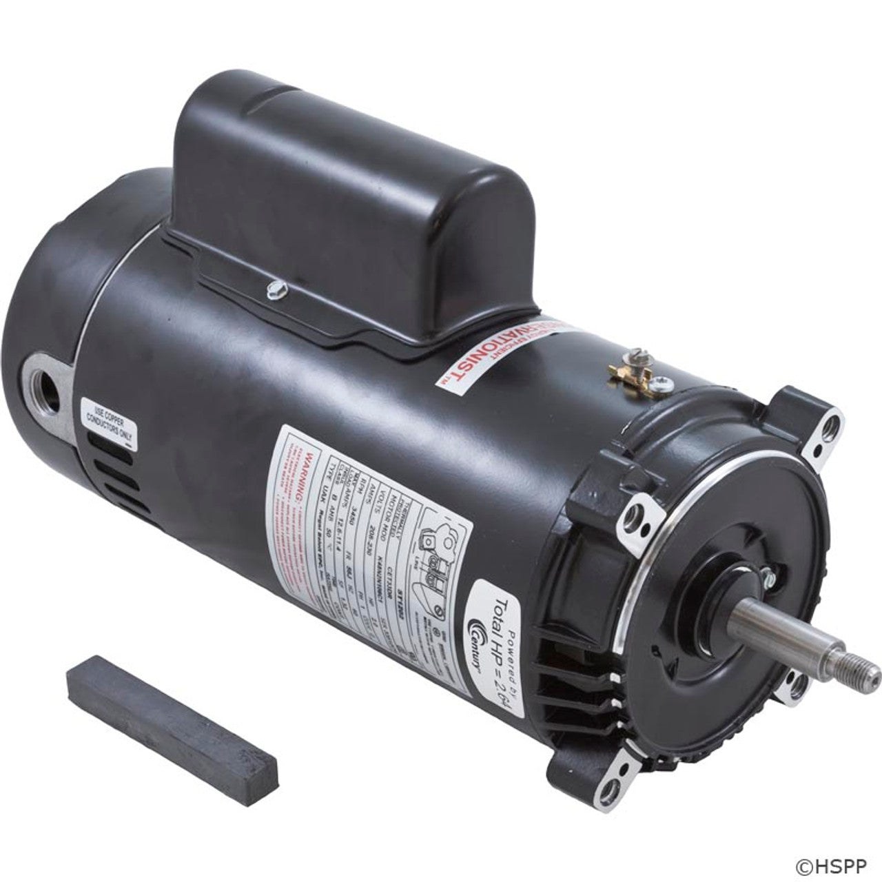 Motor, Century, 2.0hp, 208v-230v, 1-Spd, 56Jfr, C-Face Thd/ ST1202