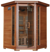 Hudson Bay 3 Person Corner Cedar Heatwave Sauna