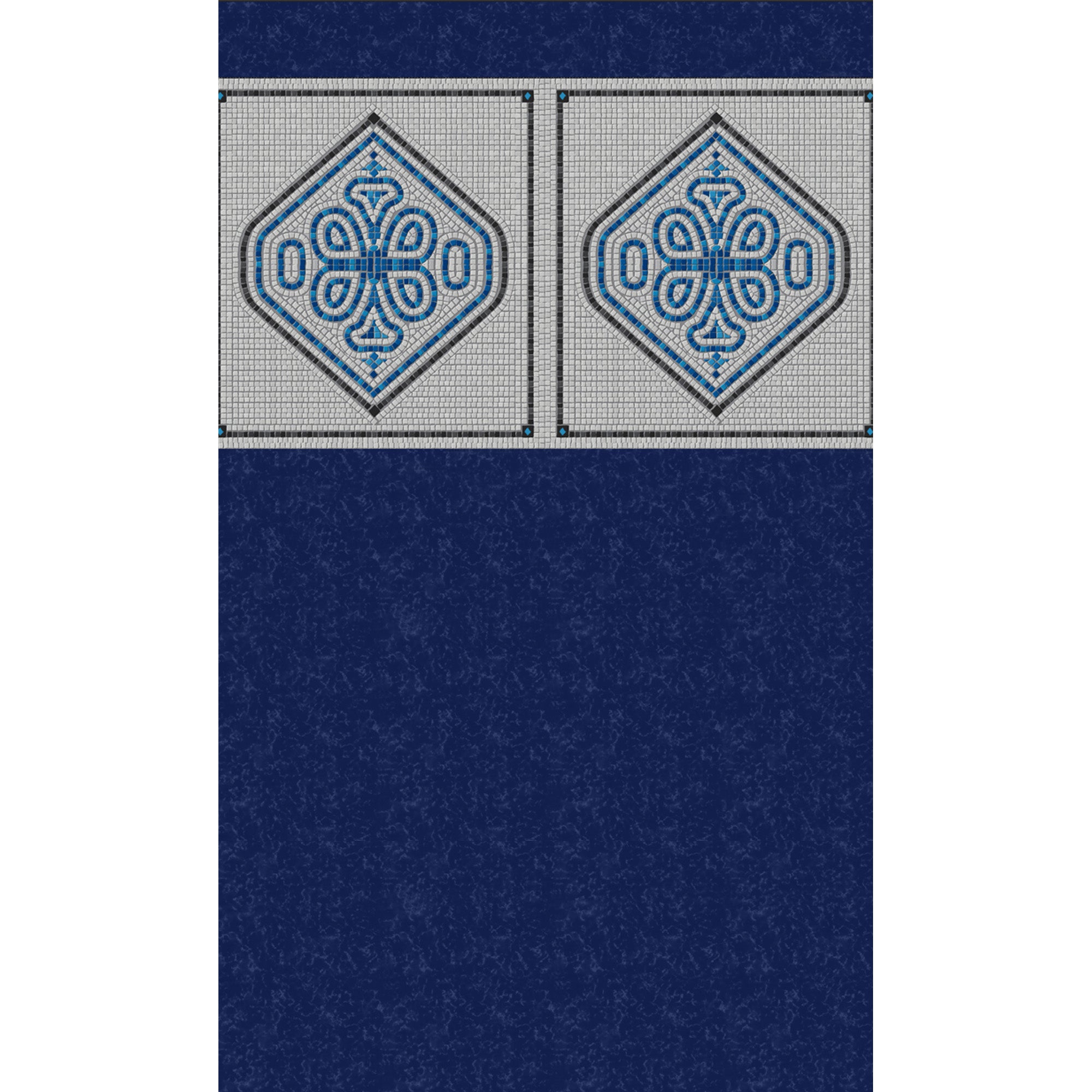 Mangalore Mosaic 15x30-ft Oval Heavy Gauge Unibead Liner - 54-in