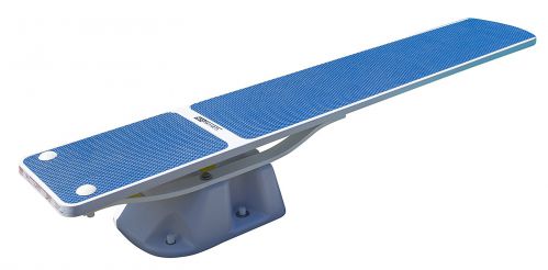 S.R. Smith 8' White Salt Pool Jump System W/ 8' TrueTread Board - White W/ Blue TrueTread