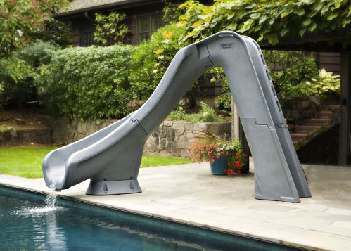 S.R. Smith 670-209-58224 Typhoon Left Curve Pool Slide, Gray Granite