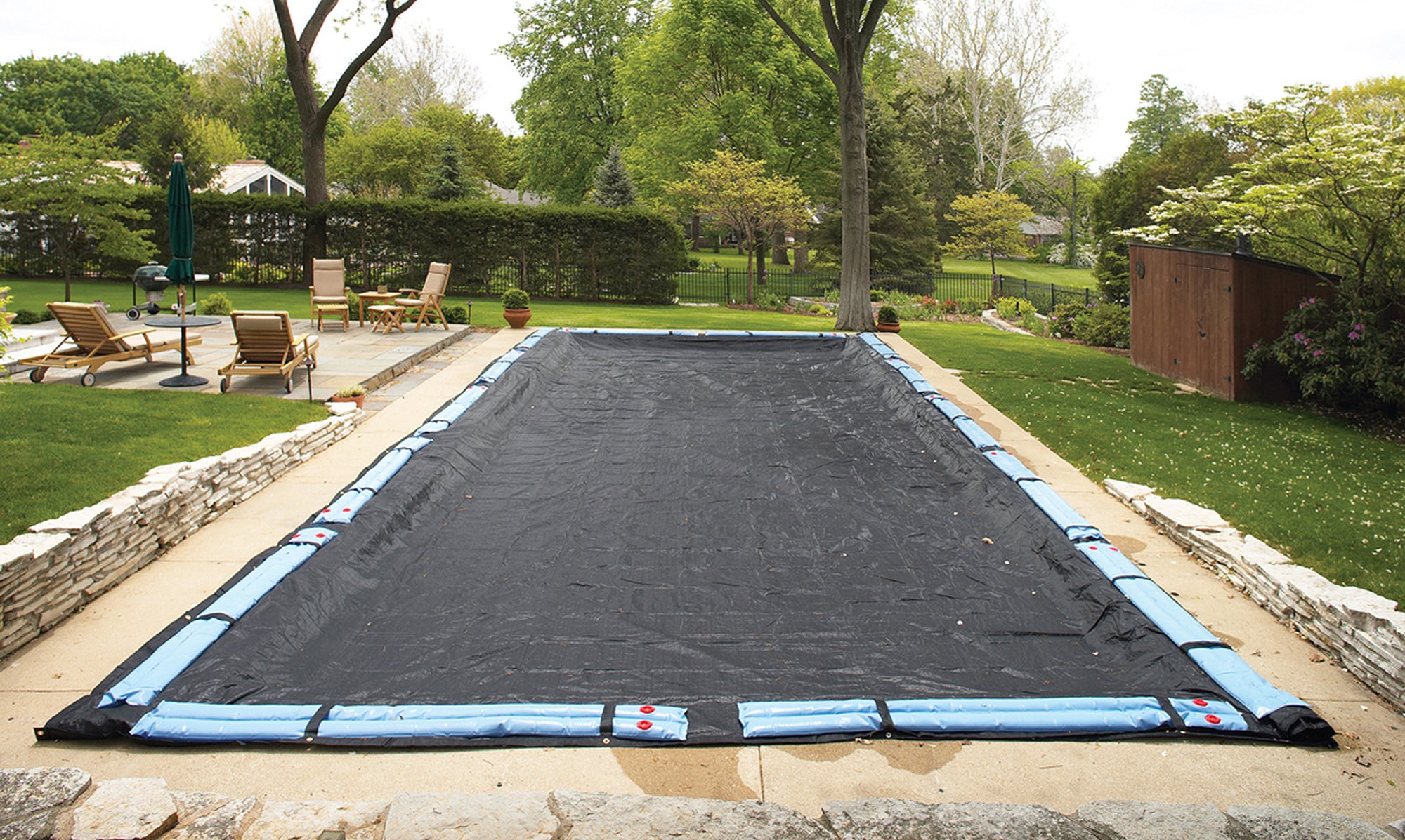 30 ft x 50 ft Rectangular Rugged Mesh In Ground Pool Winter Cover