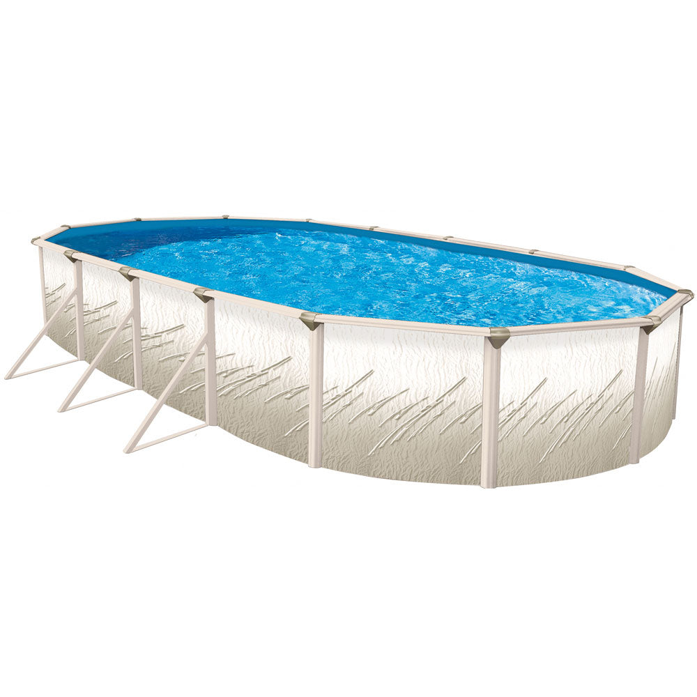 Whispering Springs 18' X 33' Oval 52" Steel Pool w/ 6" Top Ledge