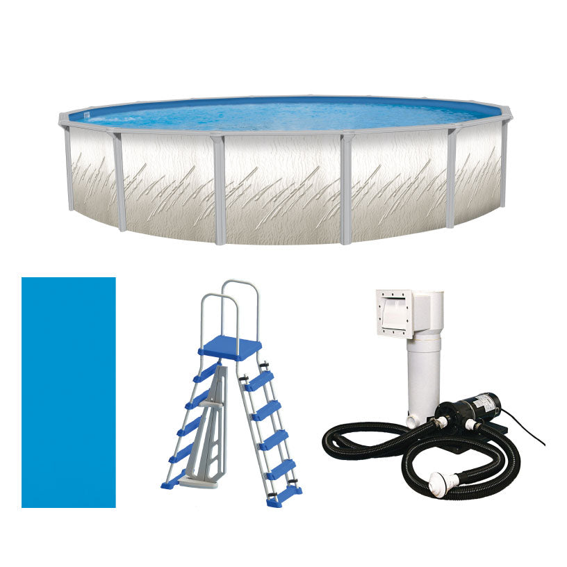 Whispering Springs 12' Round 52" Steel Pool Package