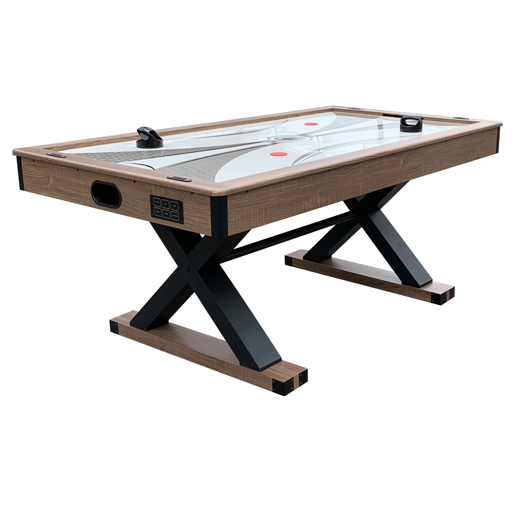 Excalibur 6 Foot Air Hockey Table with LED Scoring and Table Tennis Top