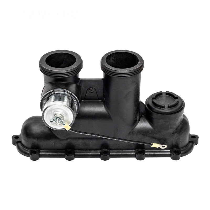 Raypak Inlet/Outlet Header Complete Polymer, w/ Anode (No unions) | 017959F