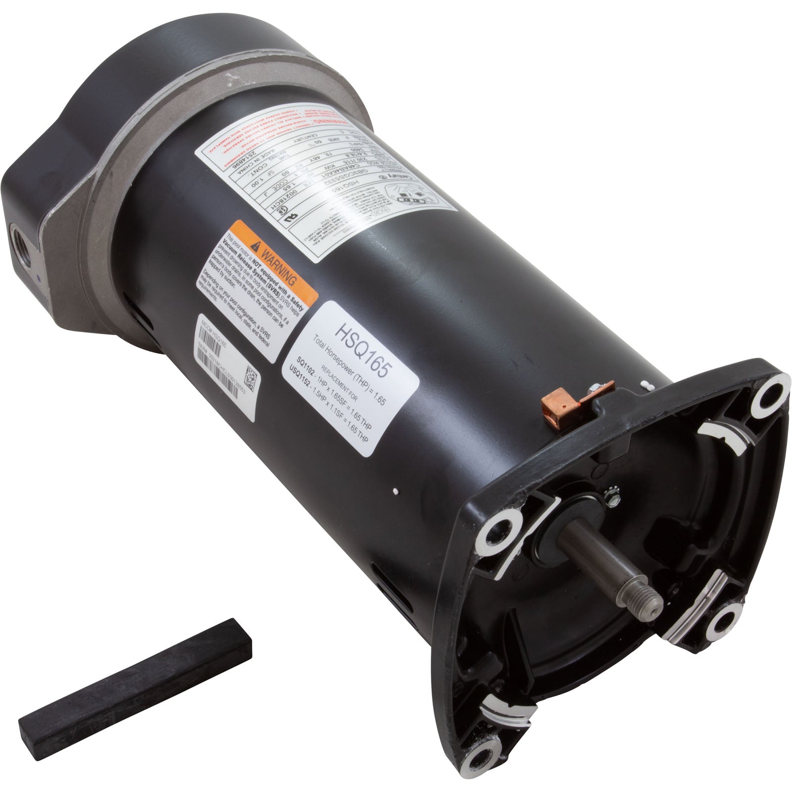 Century 1.65 THP  Centurion Pump Motor Square Flange 1-Speed 115/230V 48Y Frame | HSQ165