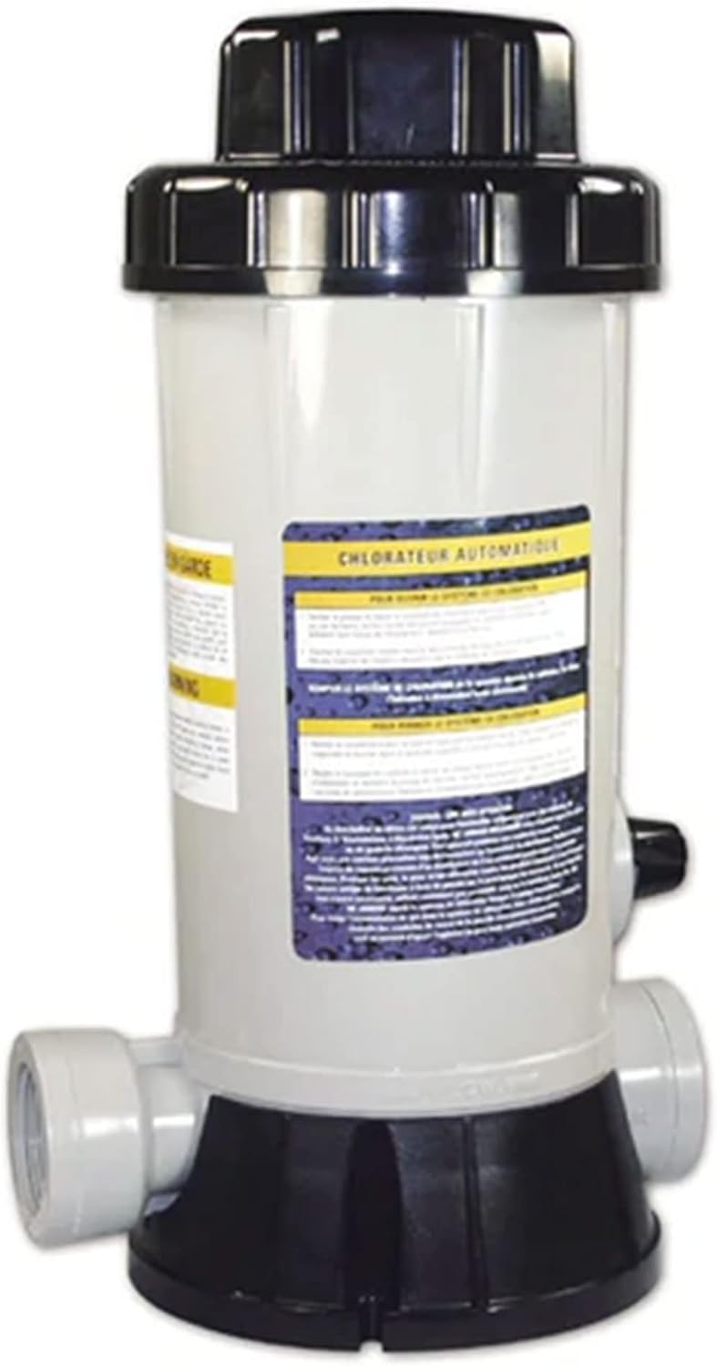 Swimline 87502 Premium In-Line Automatic Chlorine Feeder Chlorinator Adjustable Output 9.0 Lbs Capacity