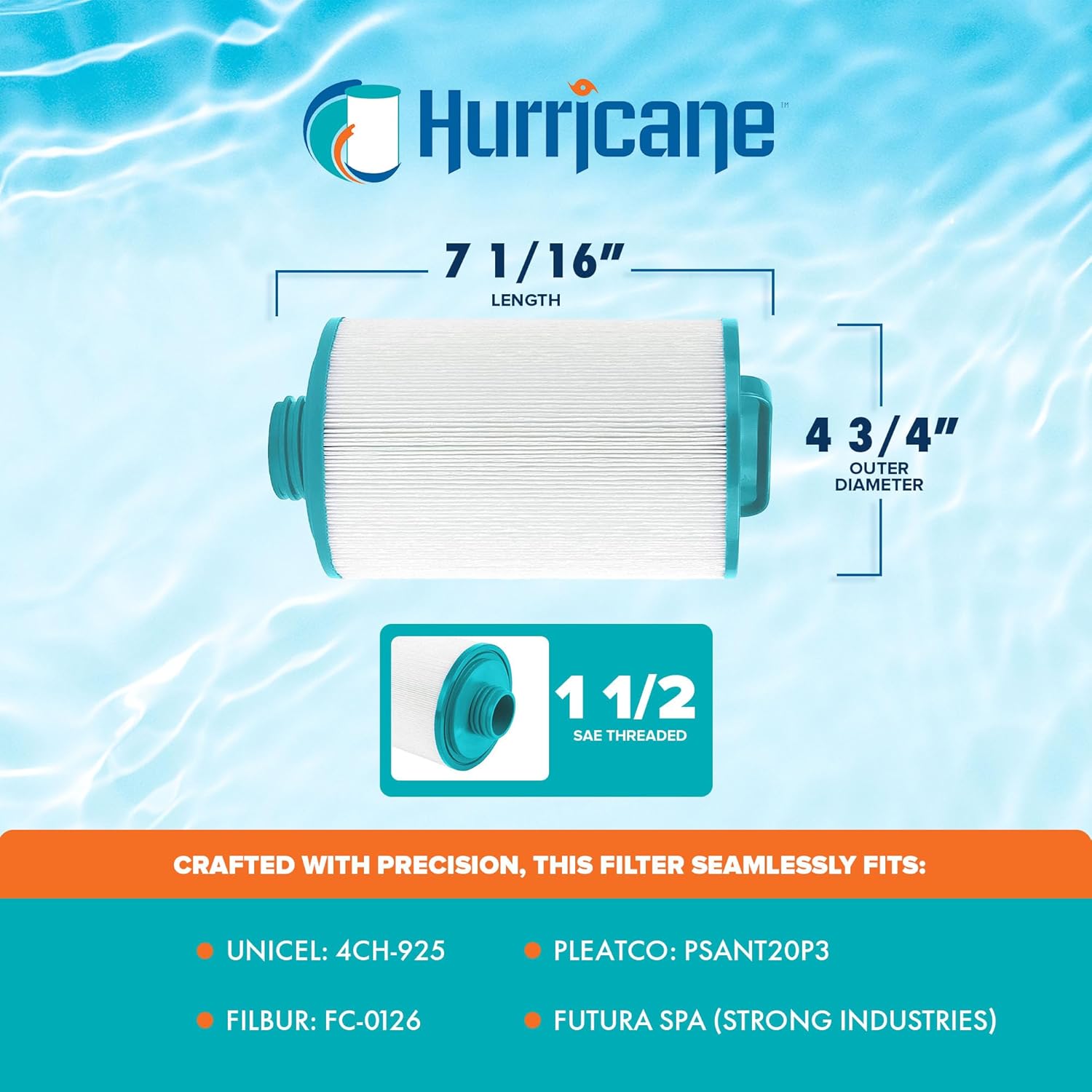 Replacement Cartridge for Strong Ind./Futura Spa Antigua Spas |4CH-925|PSANT20P3|FC-0126