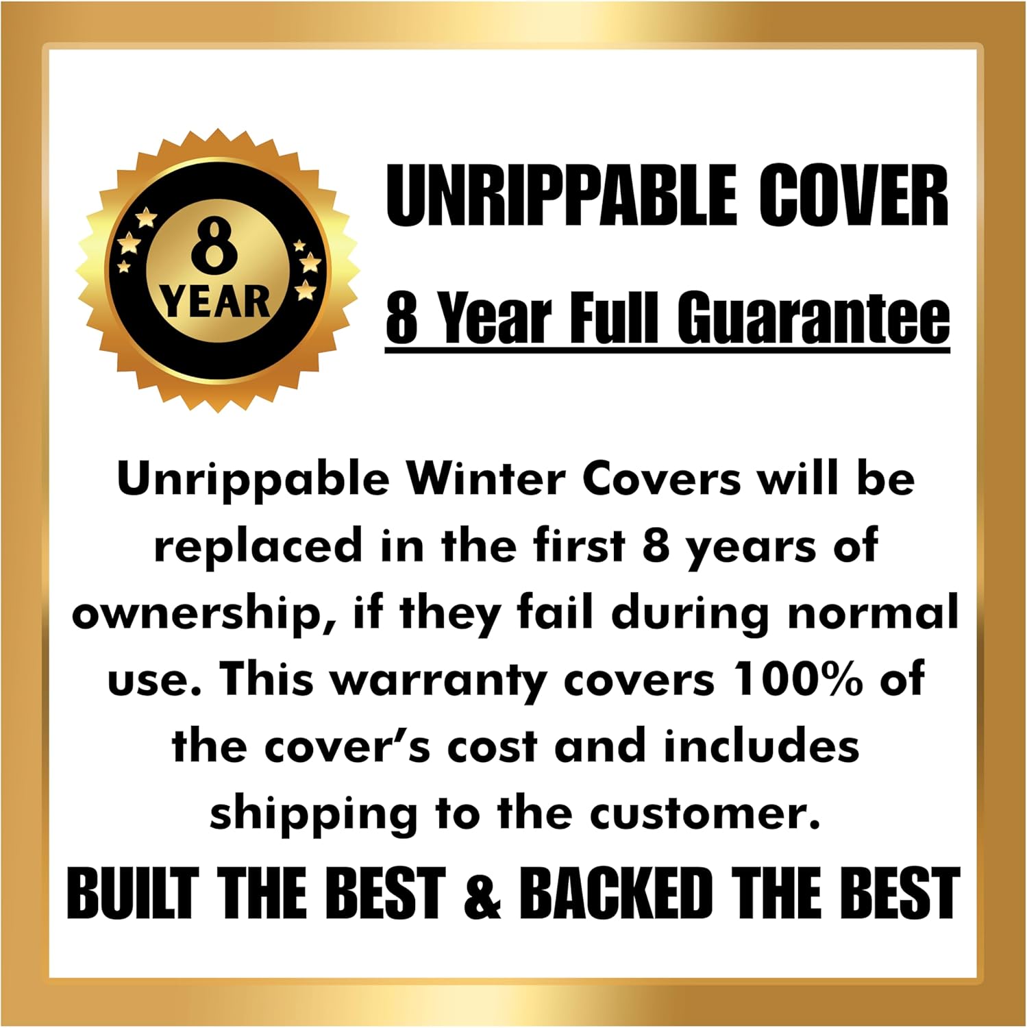 12' x 24′ Oval Frostguard Premium Winter Cover – Unrippable Waterproof and Weatherproof Fabric