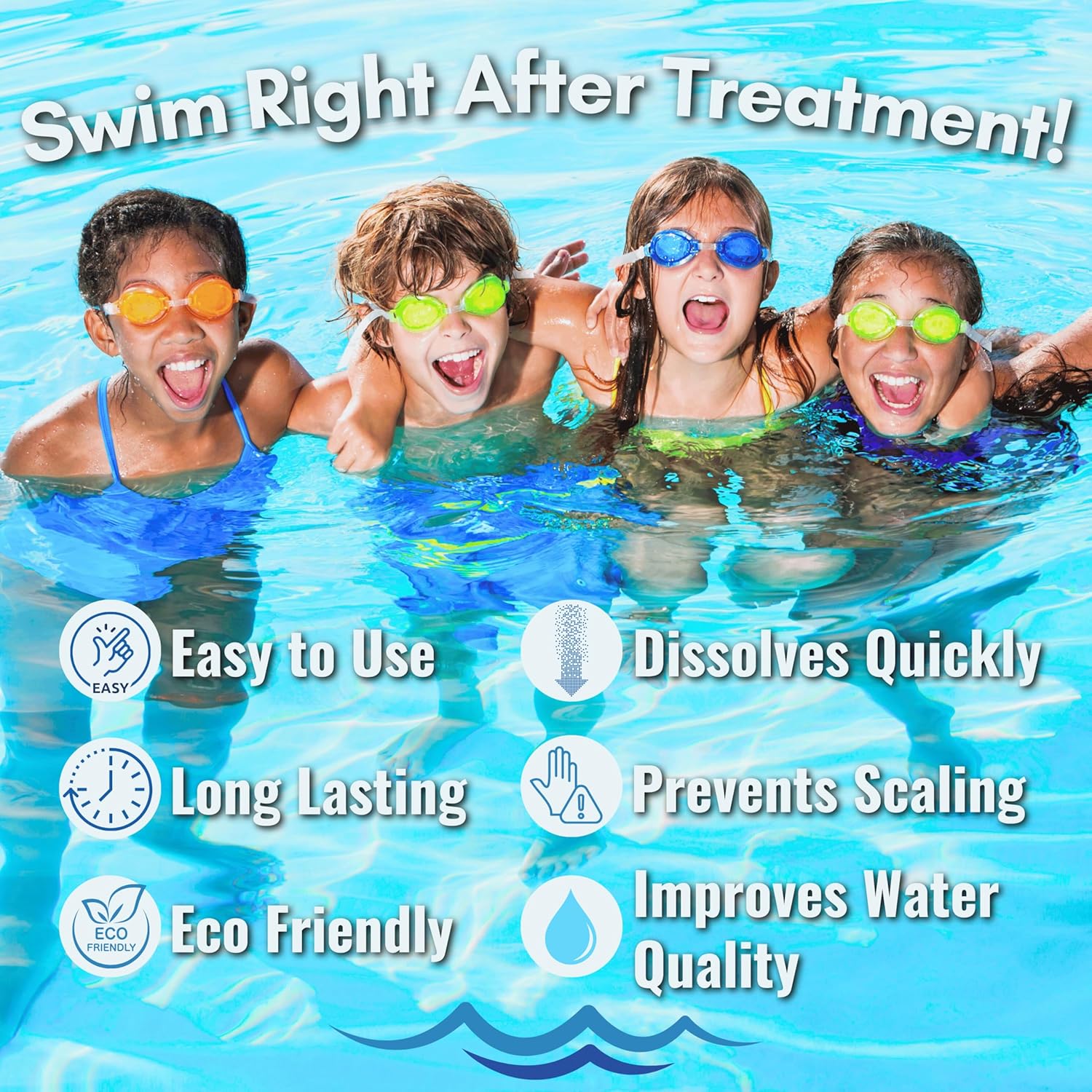 Non-Chlorine 4 in 1 Shock, 25lbs for Pools and Spas. Fast Acting, Quick Dissolving, Shock, Sanitizes, Clarifies, Eliminates Algae & Prevents Stains. Reduces Harsh Chlorine Usage