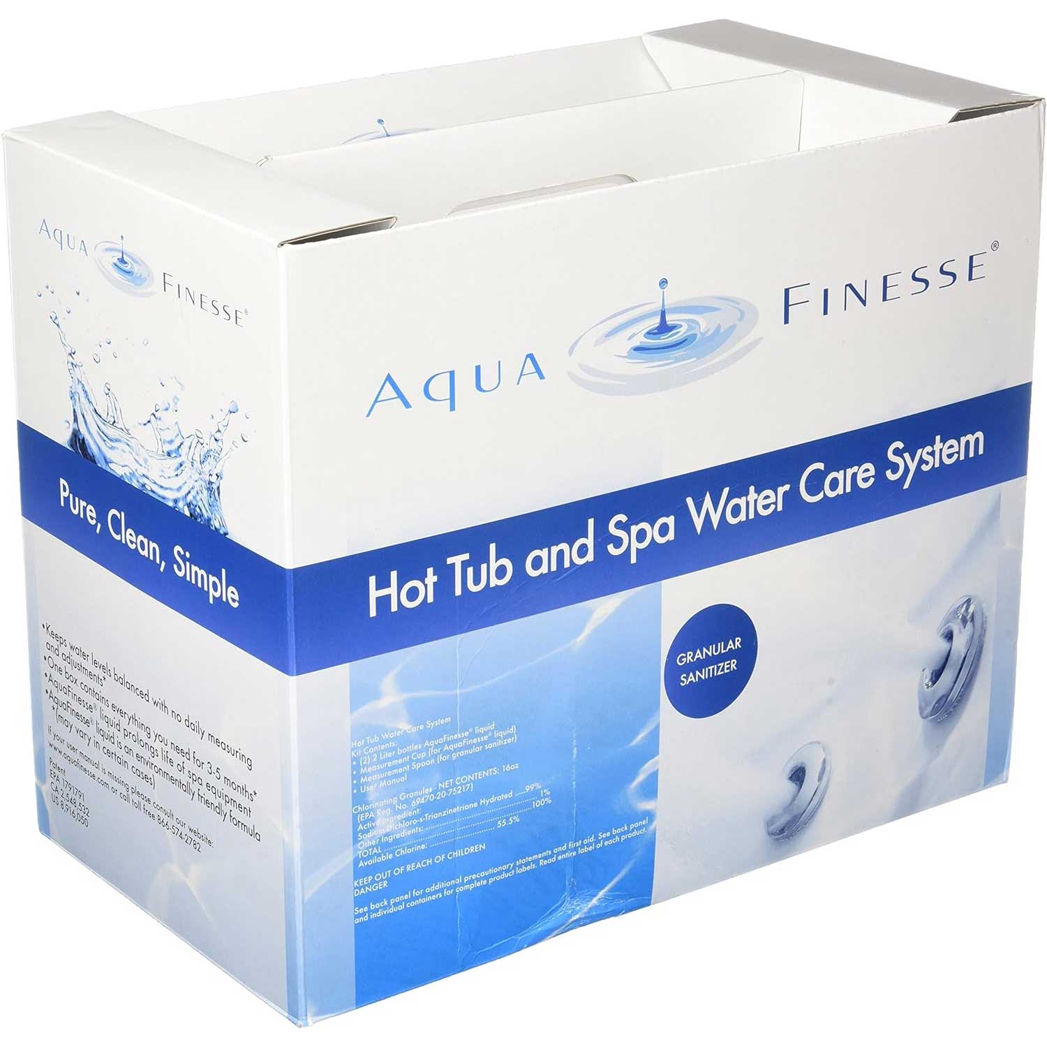 AquaFinesse Hot Tube Water Care Kit - Dichlor (Powder)