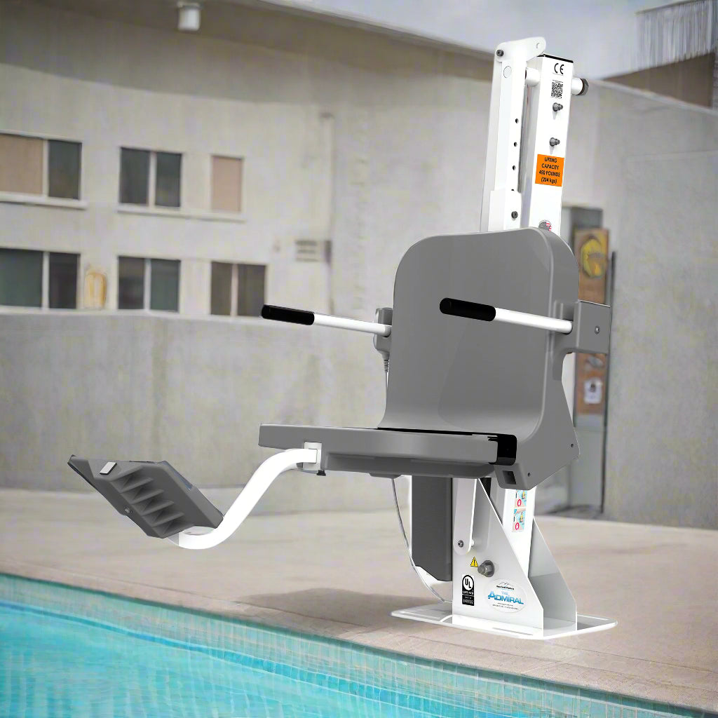 Aqua Creek Admiral Pool Lift- 450lb Capacity - White/Gray| F-ADMRL-G