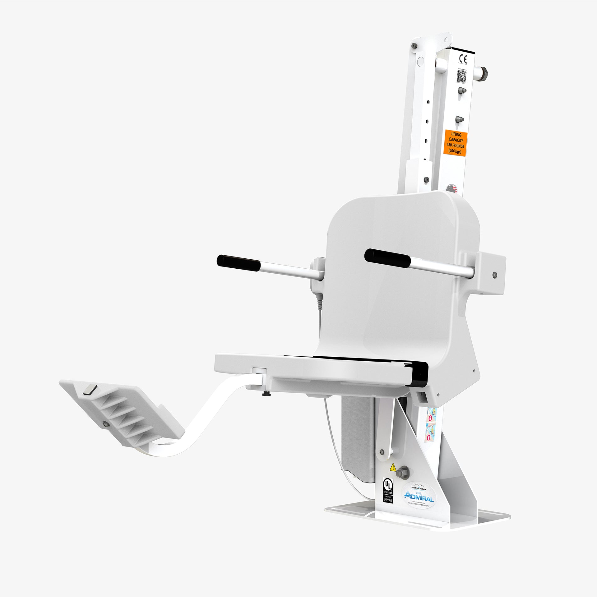 Aqua Creek Admiral Pool Lift- 450lb Capacity - White/White| F-ADMRL-W