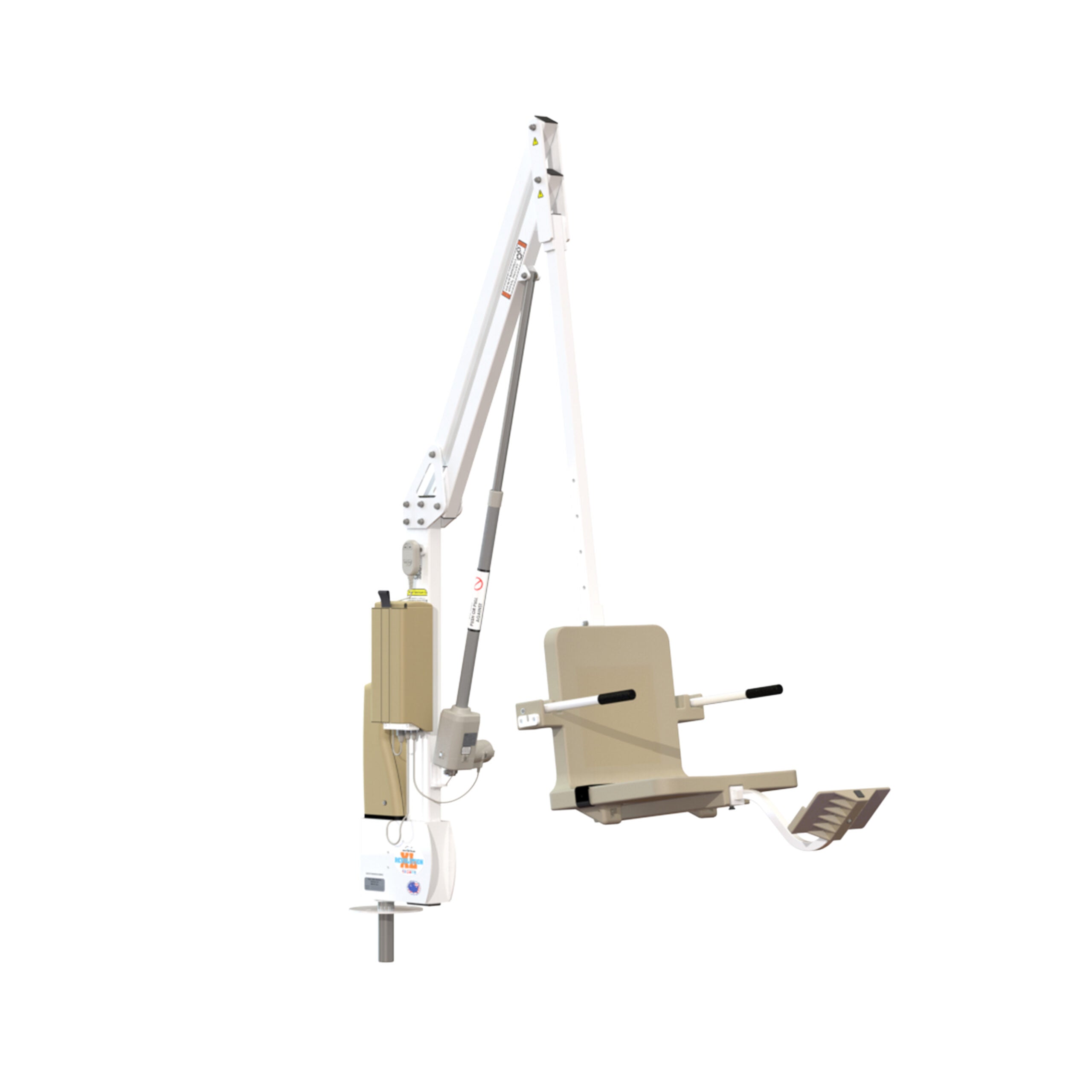 Aqua Creek Revolution XL Pool Lift- 500lb Capacity - White/Tan | F-REVXL-T