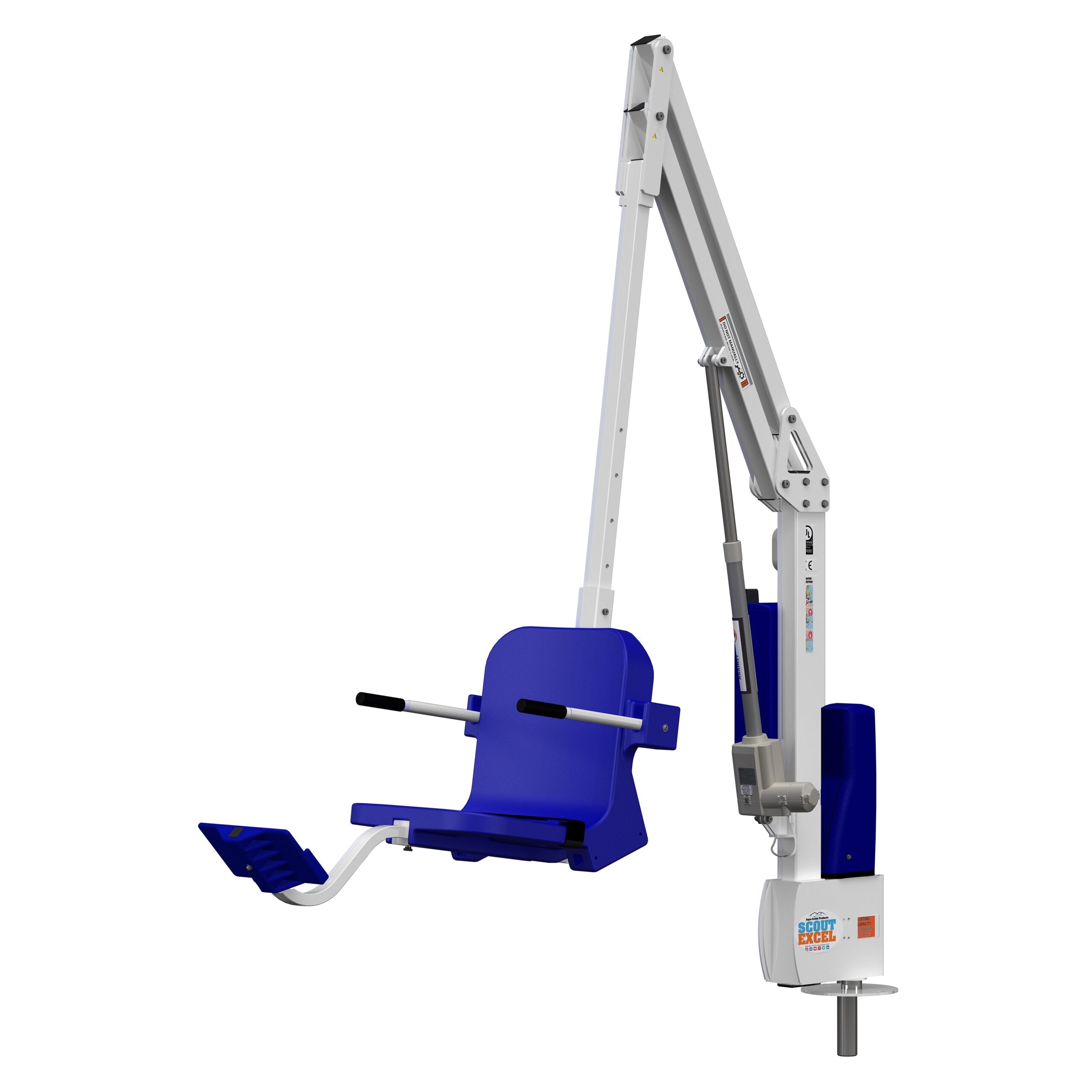 Aqua Creek Scout Excel Pool Lift- 375lb Capacity - White/Blue | F-SCTXL