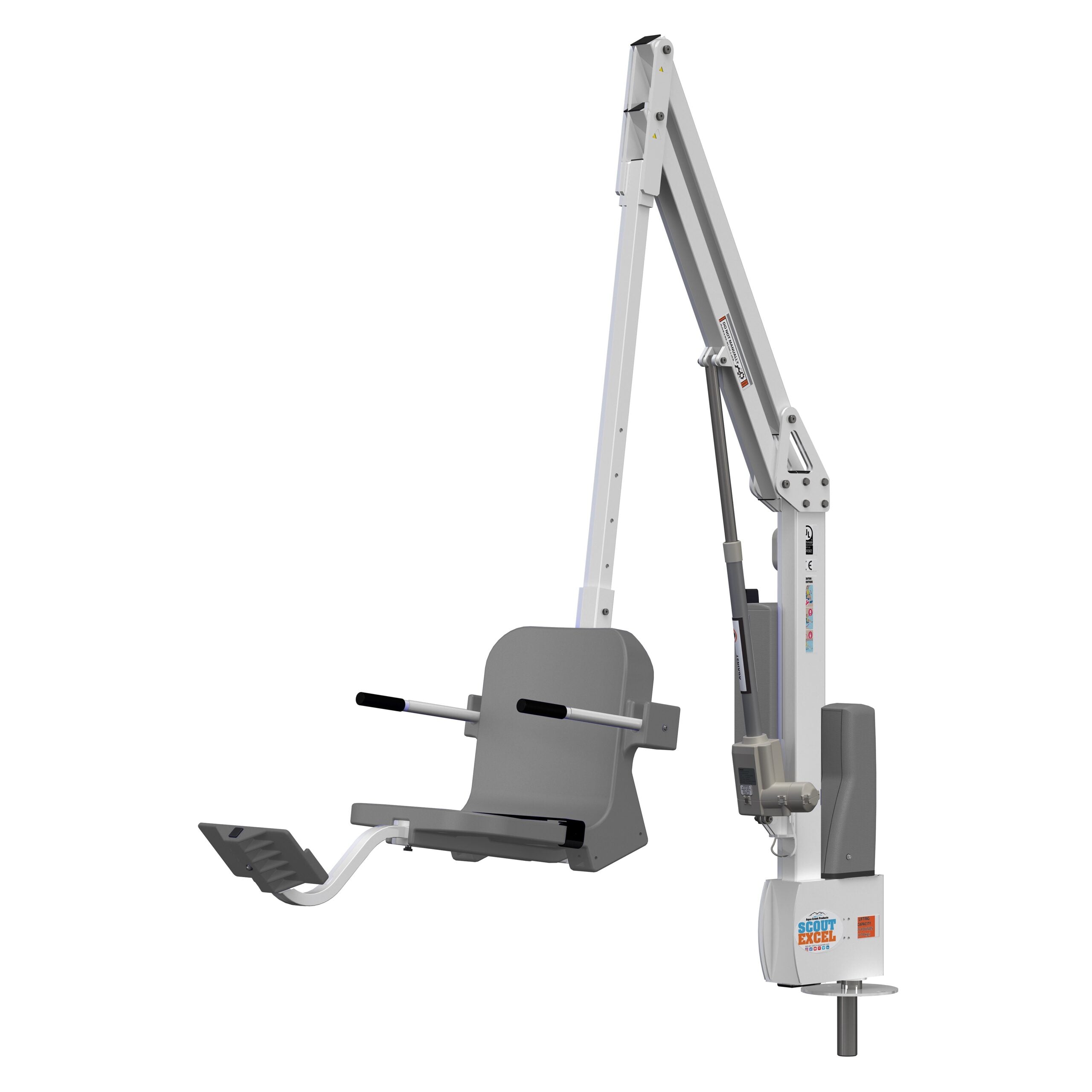 Aqua Creek Scout Excel Pool Lift- 375lb Capacity - White/Gray | F-SCTXL-G