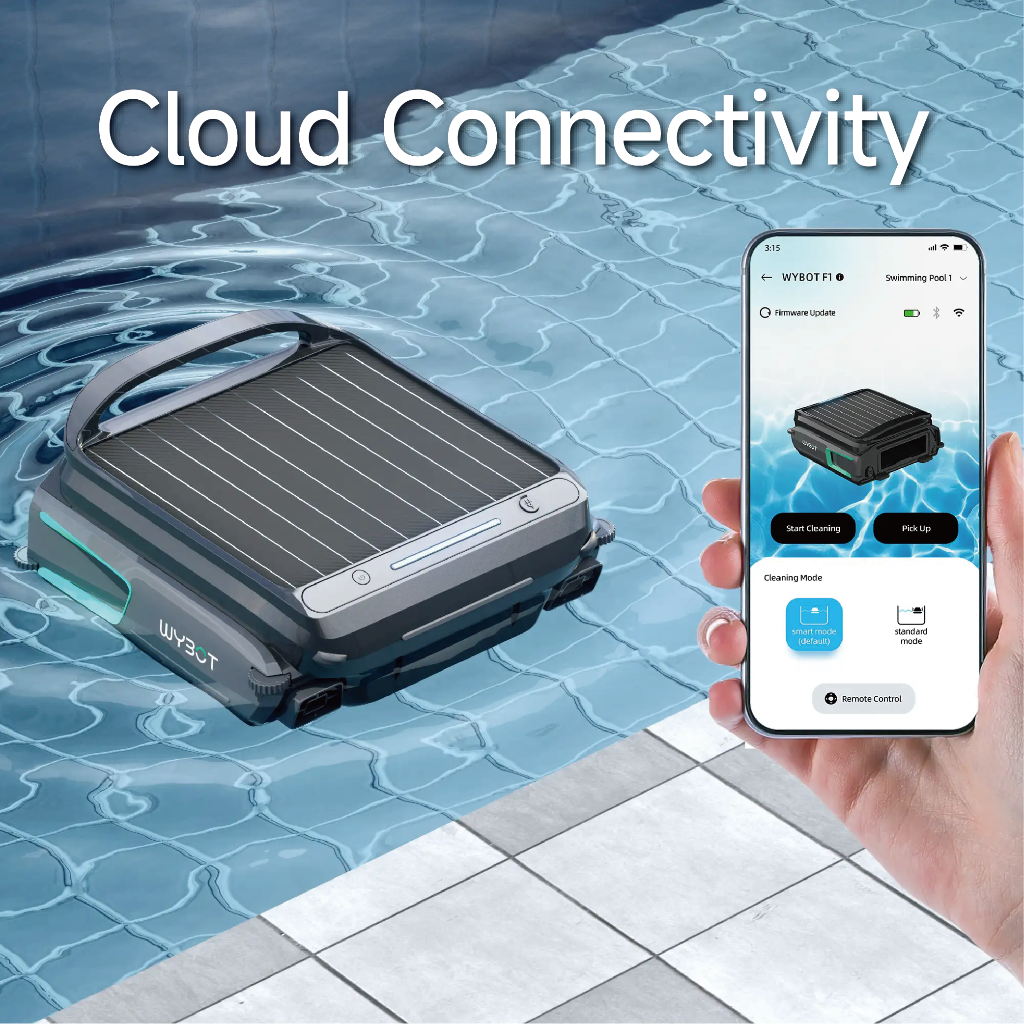 WYBOT F1 Pool Skimmer Solar Powered Robotic Cleaner