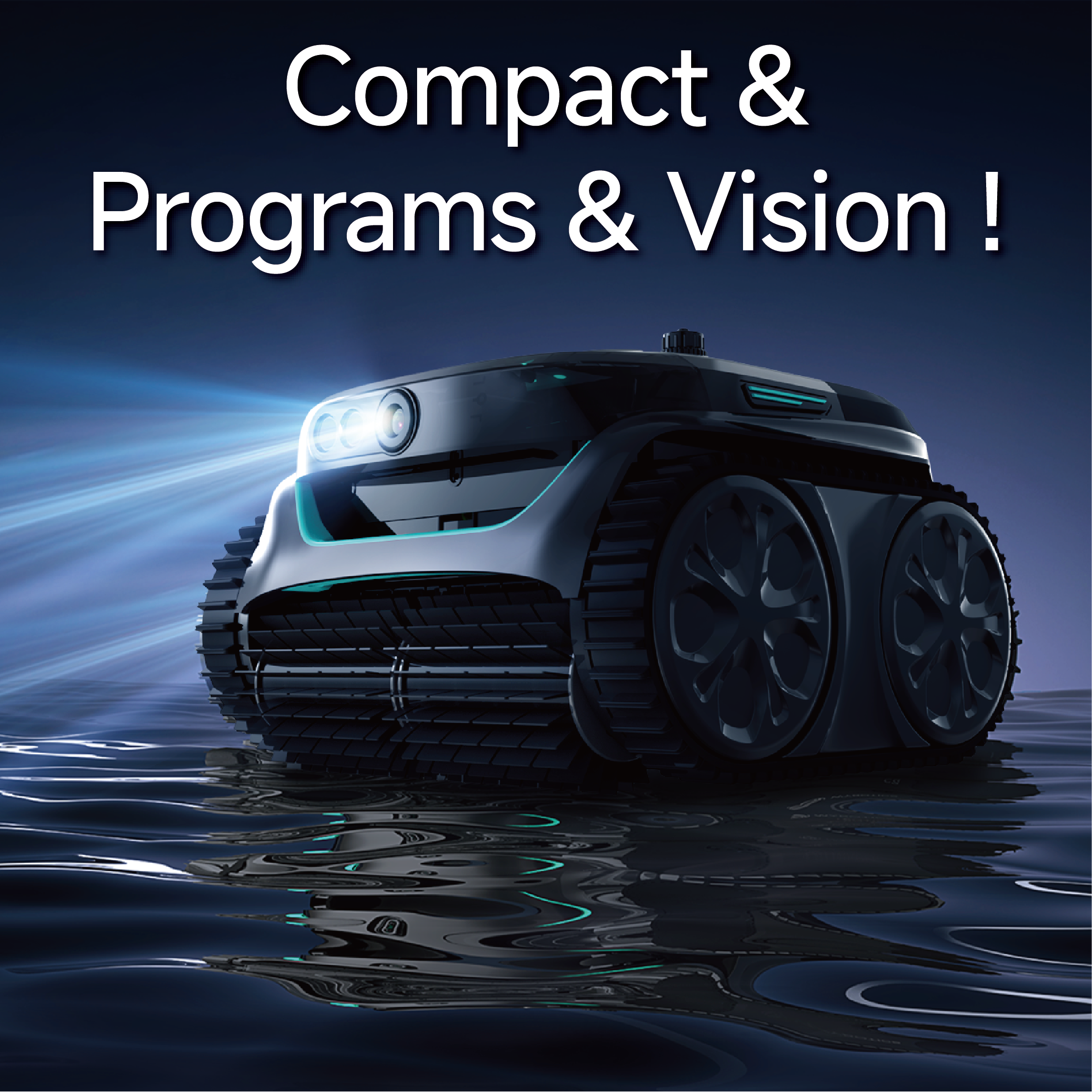 Wybot - C2 ProVis Robot Pool Cleaner - AI Debris Detection - Battery Powered-  Black