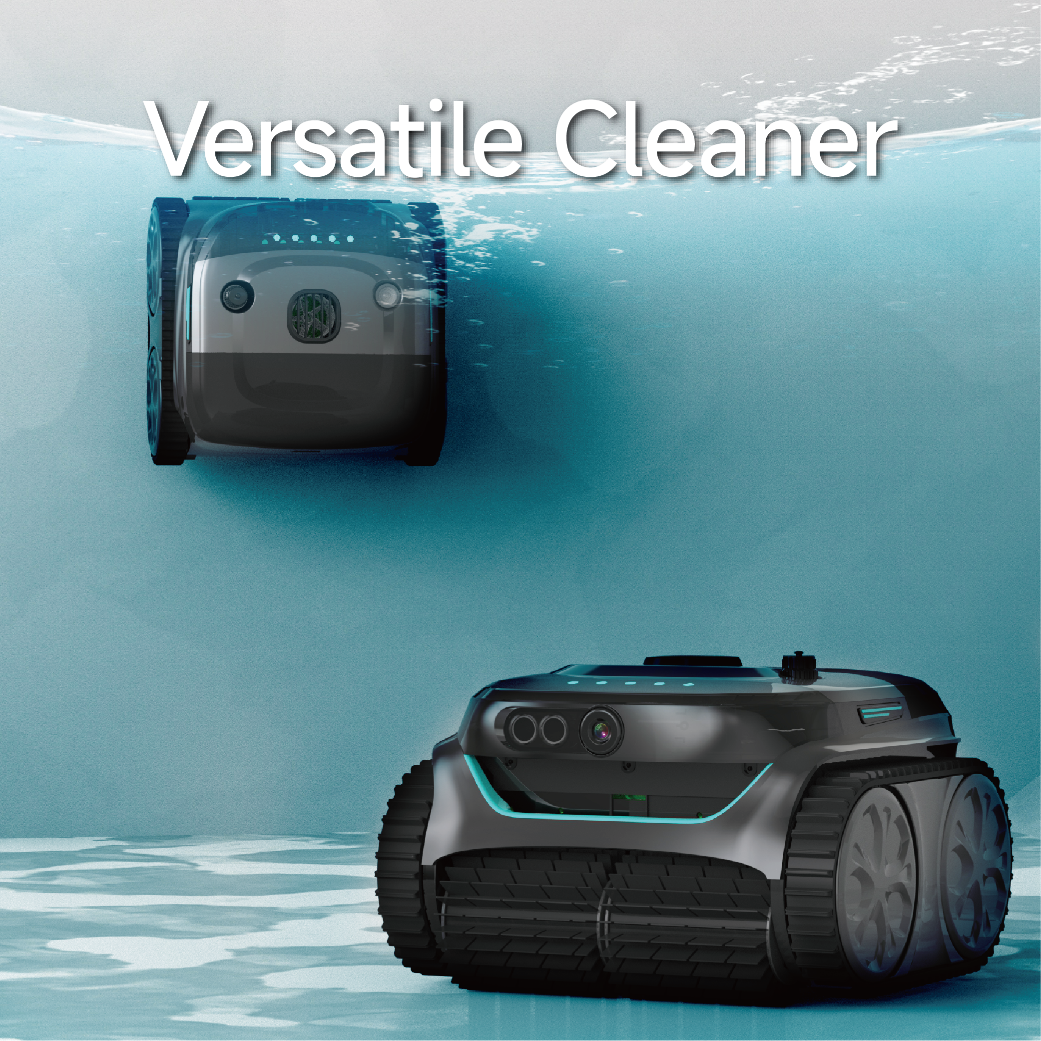 Wybot - C2 ProVis Robot Pool Cleaner - AI Debris Detection - Battery Powered-  Black