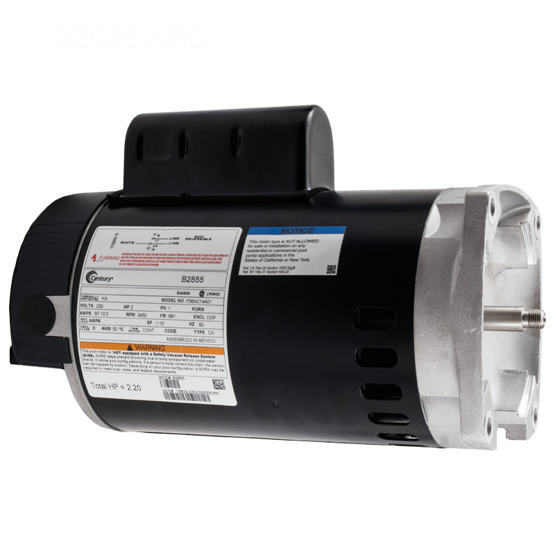 Century 2HP  Square Flange Pool & Spa Pump Motor 2HP 230V UR | B2855