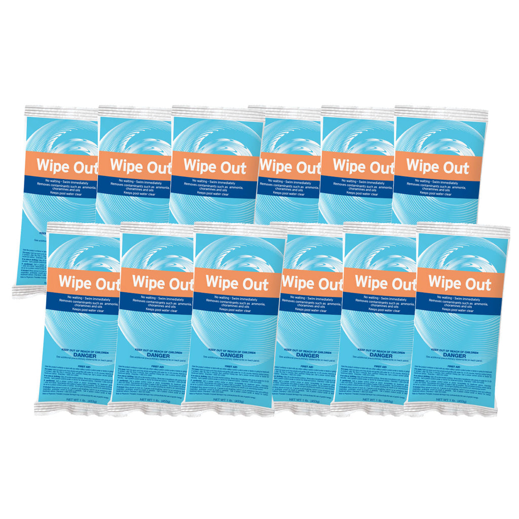 Wipe Out Pool Set Durachlor Wipe Out Non-Chlorine Shock 12 x 1 lb | Fast-Acting Pool Oxi