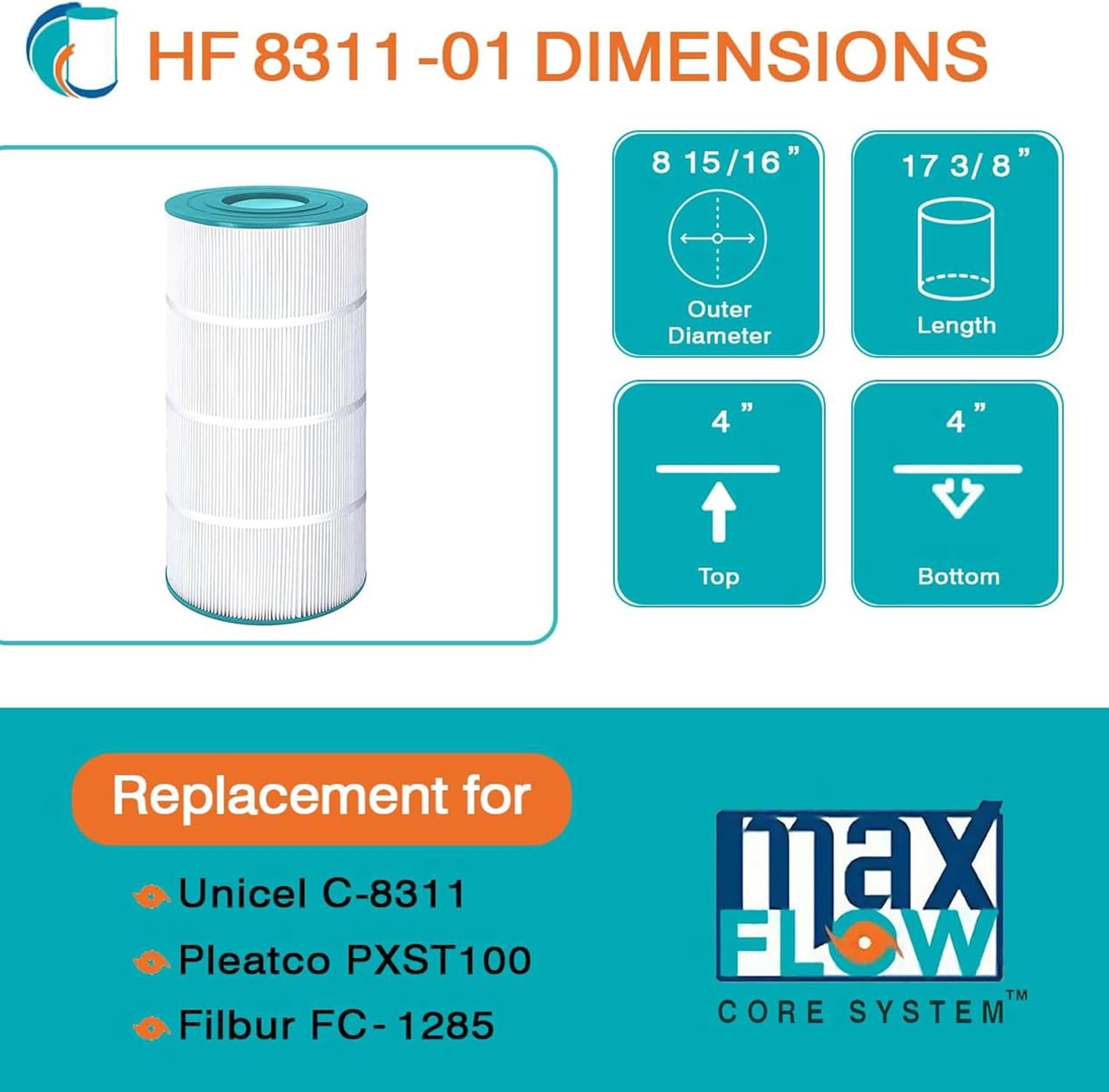 Hayward CC100 X-Stream Replacement Cartridge | C-8311 | PXST100 | FC-1285