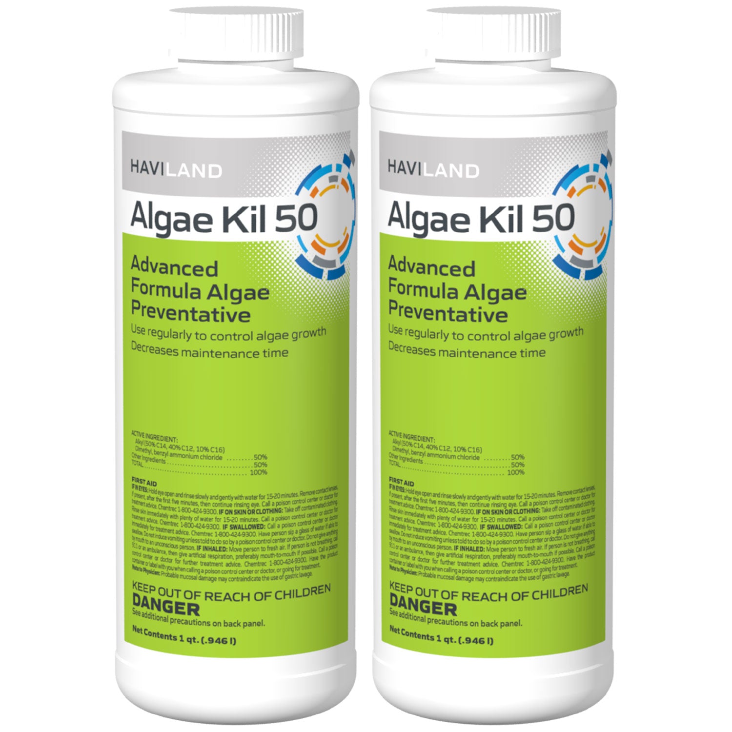 DuraChlor Algae Kil 50 Pool Algaecide - 1 Quart - 2 Pack