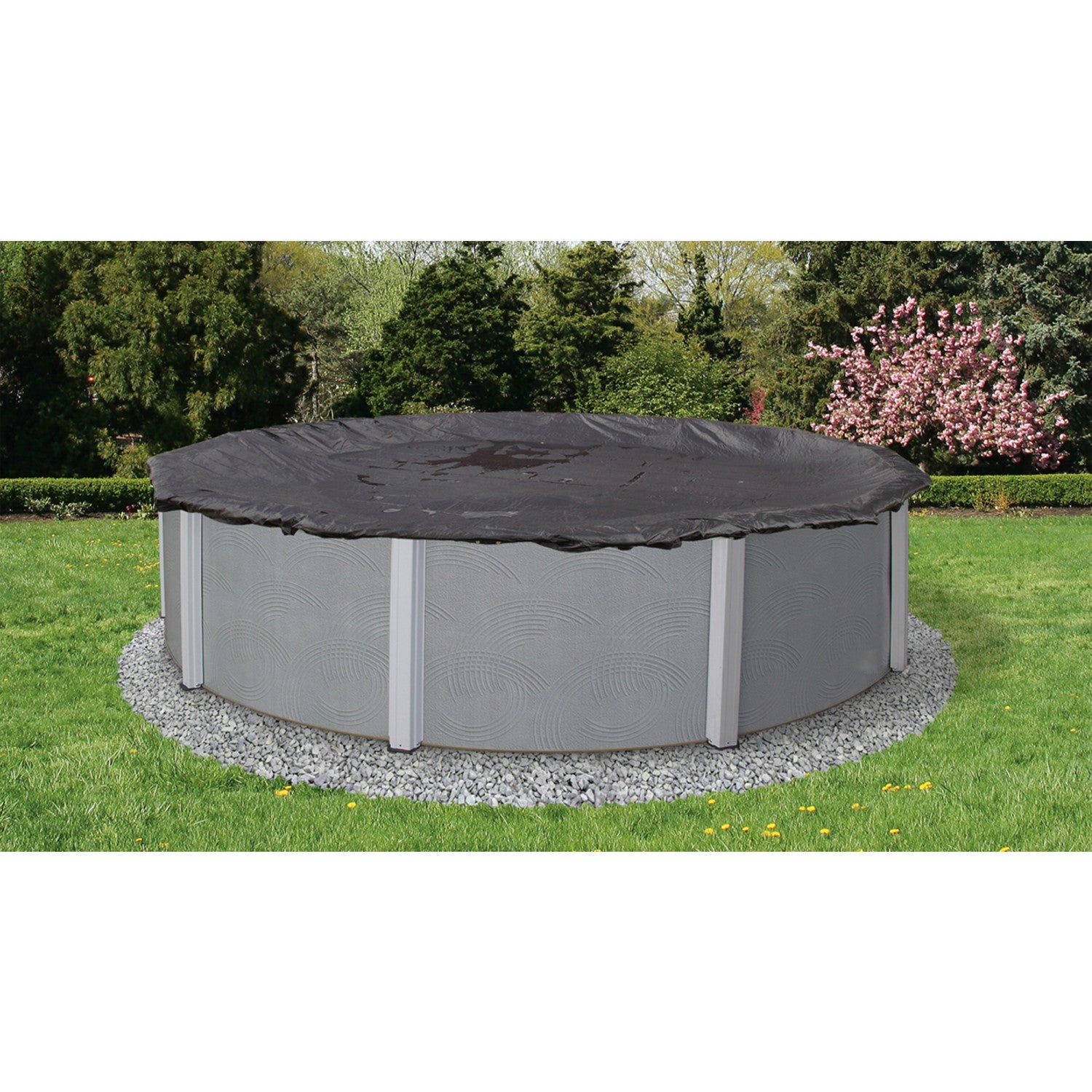 12 ft Round Rugged Mesh Above Ground Pool Winter Cover