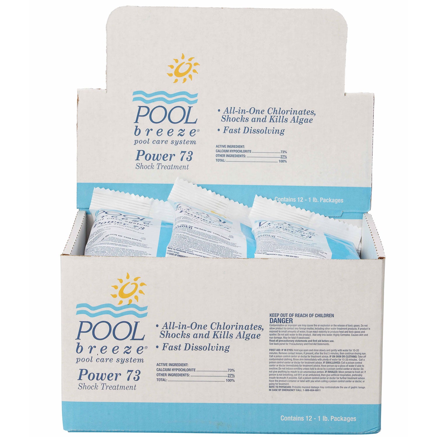 Pool Breeze Power 73 Shock Treatment - 24 Pack