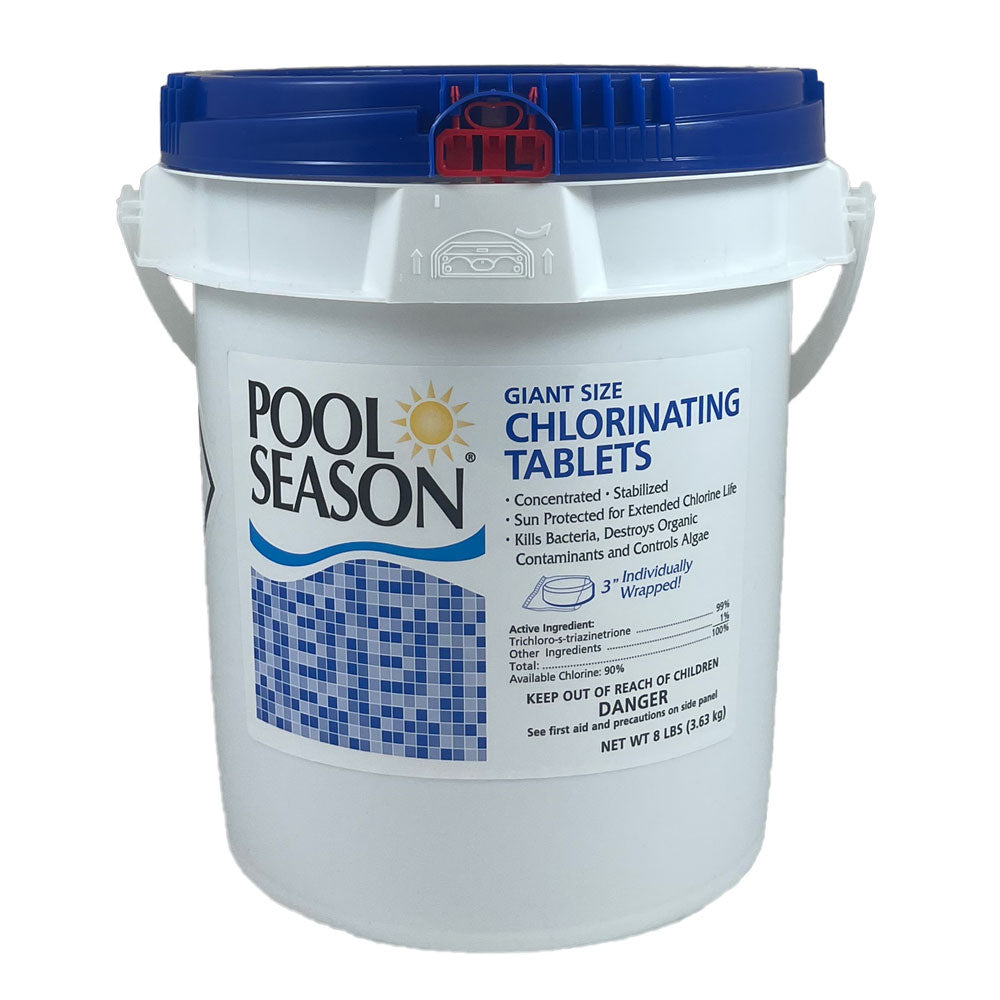 Pool Season 3 in Chlorine Tabs, 8lb - Slow Dissolve - Wrapped