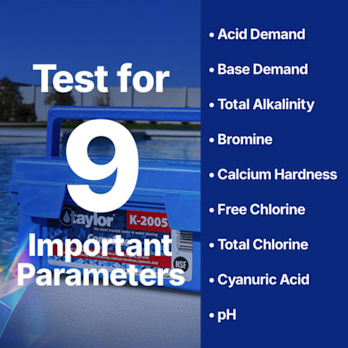 Taylor Complete Service 9-Way DPD Liquid Test Kit, 2 oz