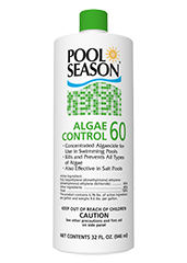 Pool Season Algaecide Poly 60 -  Algae Control 60, 1 Quart