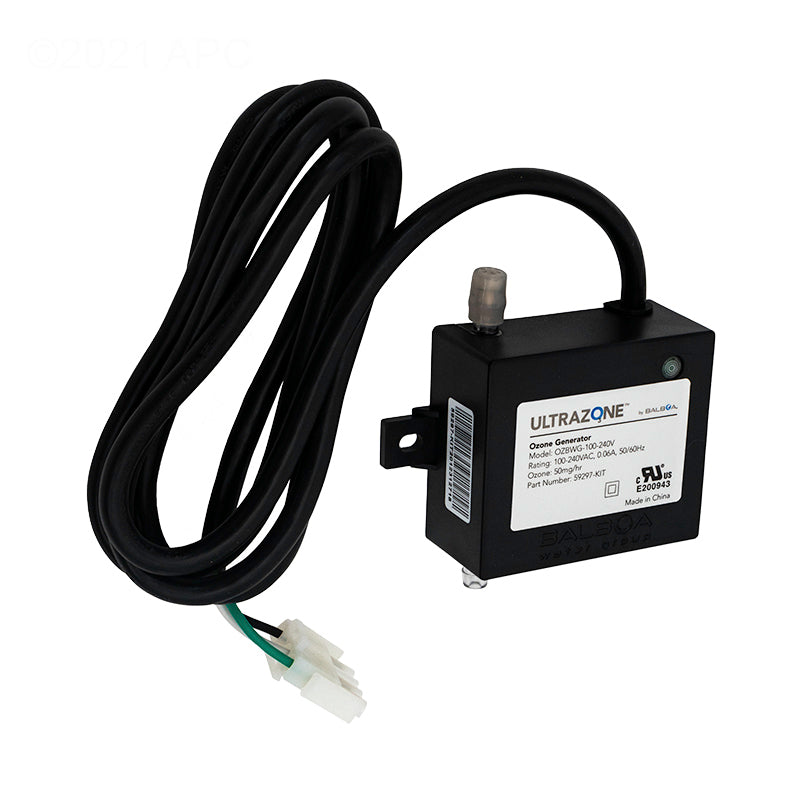 An ULTRAZONE over-current relay module with a black housing, a coiled black cable, a white connector, and a silver terminal, shown on a white background.

