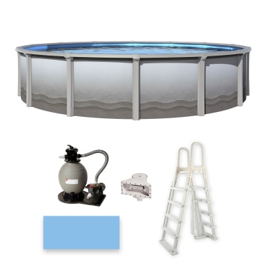18' Round Trinity 52" Steel Wall Above Ground Pool Package - Essential Package