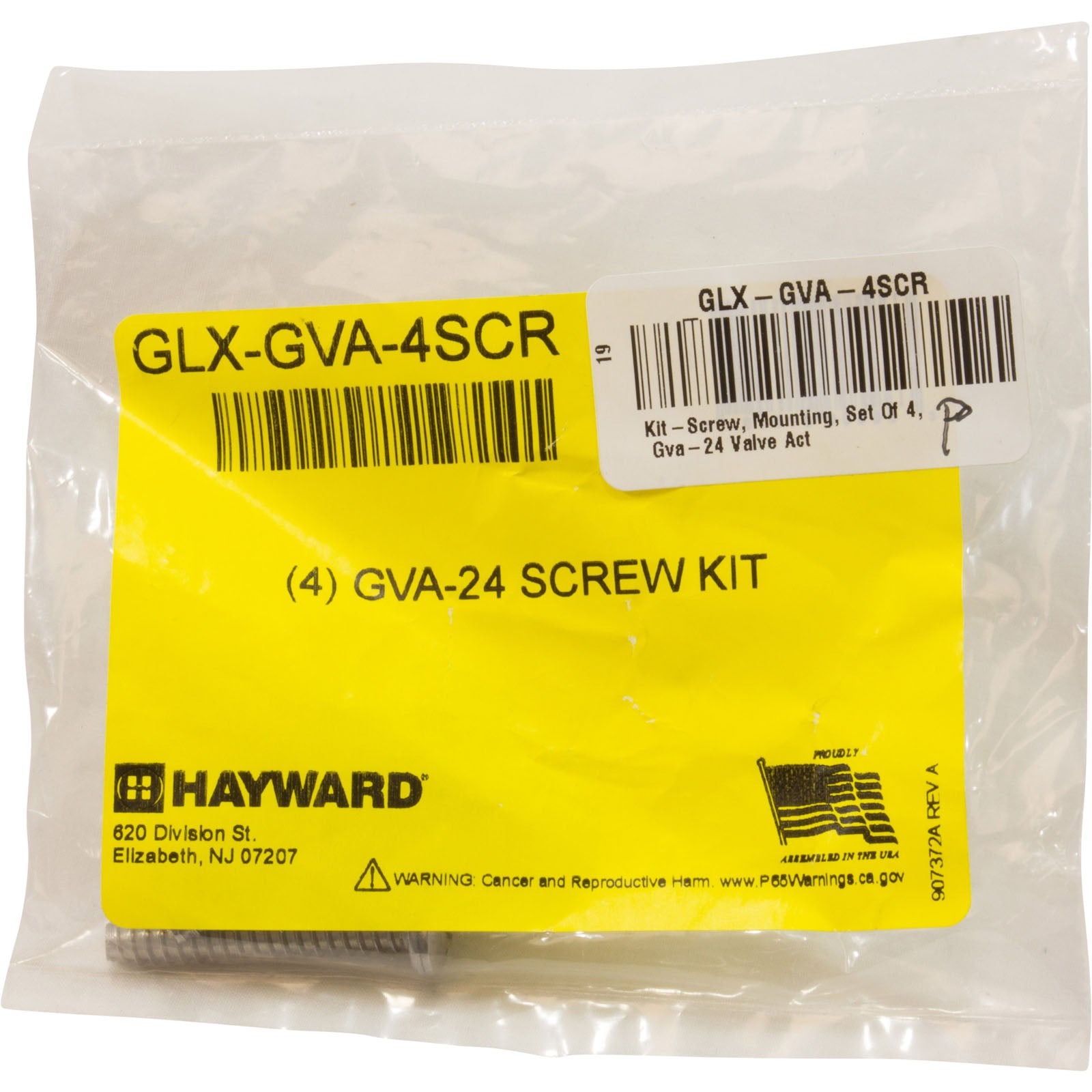 Kit-Screw, Mounting, Set Of 4 GLX-GVA-4SCR