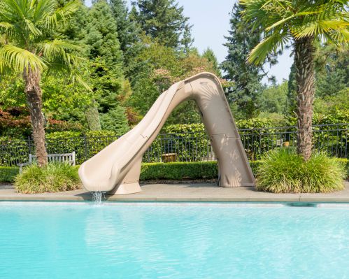 S.R. Smith 670-209-58123 Typhoon Right Curve Pool Slide, Sandstone